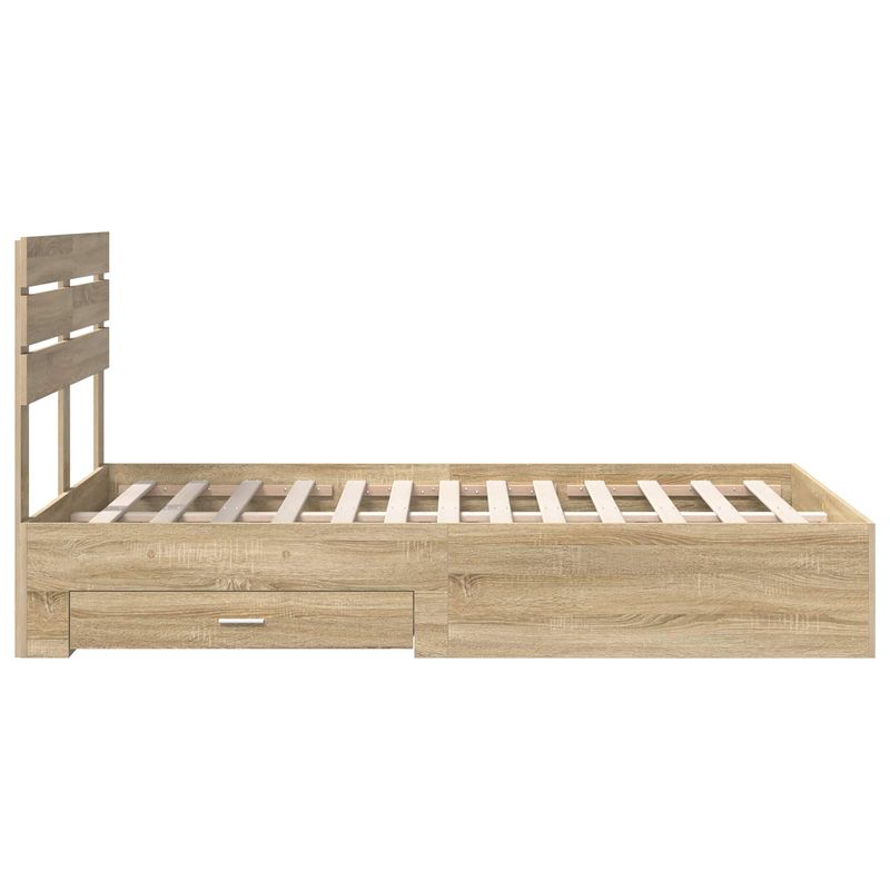 Casa si Gradina - Mobilier - Paturi si accesorii - Paturi - Cadru de pat cu sertar cu headboard cu depozitare Lemn compozit - Infinity.ro