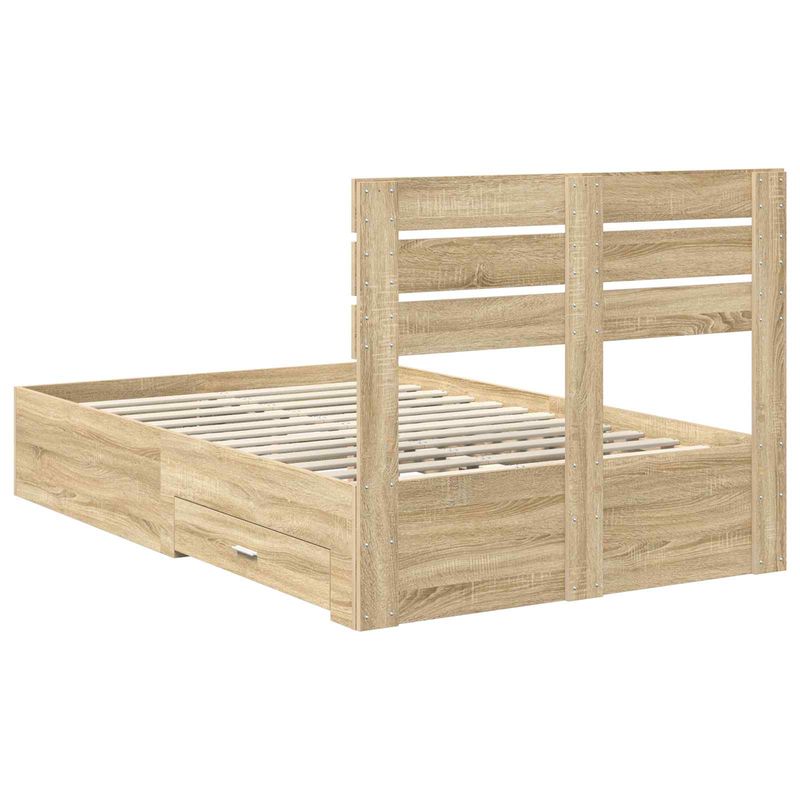 Casa si Gradina - Mobilier - Paturi si accesorii - Paturi - Cadru de pat cu sertar cu headboard cu depozitare Lemn compozit - Infinity.ro