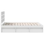 Casa si Gradina - Mobilier - Paturi si accesorii - Paturi - Cadru de pat cu headboard Alb 160 x 200 cm Lemn de pin masiv - Infinity.ro