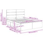 Casa si Gradina - Mobilier - Paturi si accesorii - Paturi - Cadru de pat Stejar fumuriu 160 x 200 cm Lemn de pin masiv - Infinity.ro