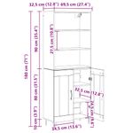 Casa si Gradina - Mobilier - Comode si corpuri - Corpuri bucatarie - Bufet Lemn vechi 69,5 x 34 x 180 cm Lemn compozit - Infinity.ro