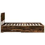 Casa si Gradina - Mobilier - Paturi si accesorii - Paturi - Cadru de pat Stejar fumuriu 135 x 190 cm Lemn compozit - Infinity.ro