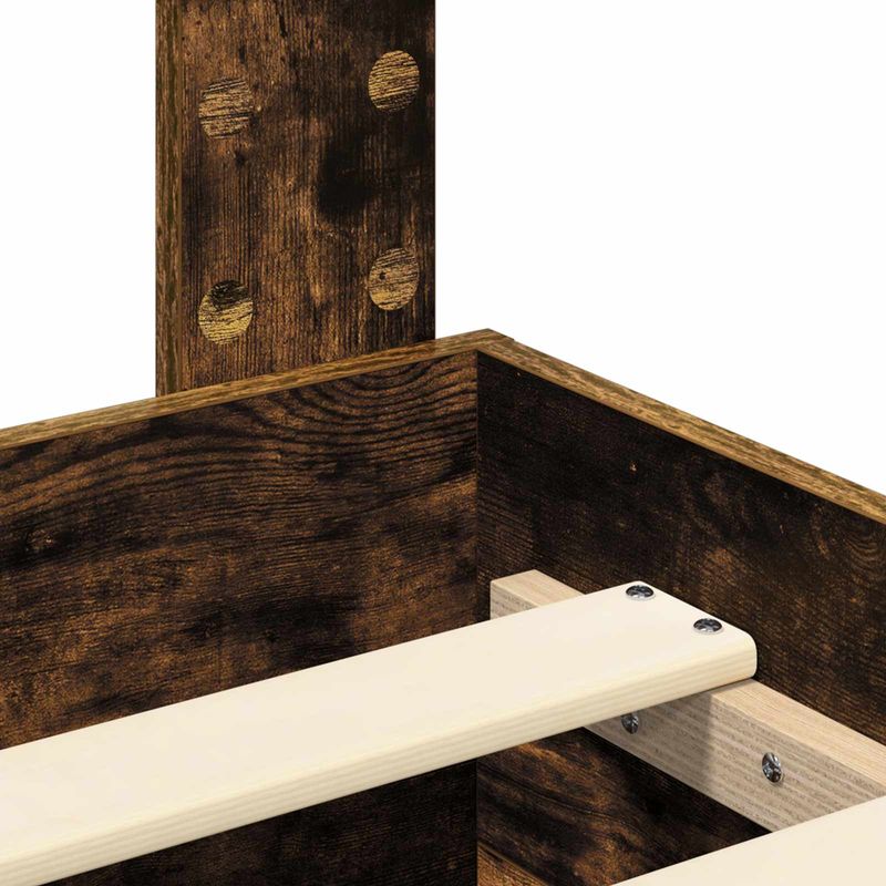 Casa si Gradina - Mobilier - Paturi si accesorii - Paturi - Cadru de pat Stejar fumuriu 135 x 190 cm Lemn compozit - Infinity.ro