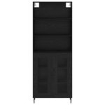 Casa si Gradina - Mobilier - Comode si corpuri - Corpuri bucatarie - Bufet Stejar Negru 69,5 x 34 x 180 cm - Infinity.ro