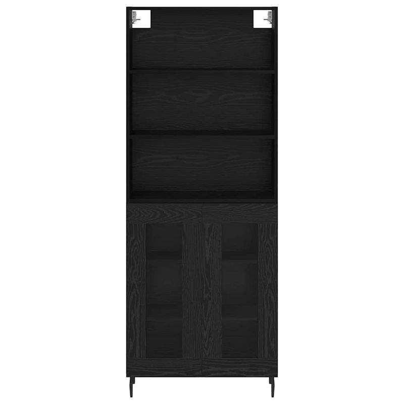 Casa si Gradina - Mobilier - Comode si corpuri - Corpuri bucatarie - Bufet Stejar Negru 69,5 x 34 x 180 cm - Infinity.ro