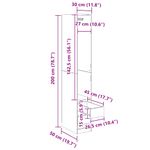 Casa si Gradina - Mobilier - Dulapuri si sifoniere - Dulapuri - Dulap cu raft Stejar negru 30 x 50 x 200 cm Lemn compozit - Infinity.ro