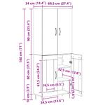 Casa si Gradina - Mobilier - Comode si corpuri - Comode - Bufet 2 pcs Stejar Artizanal Lemn tehnic si sticla - Infinity.ro