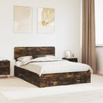 Casa si Gradina - Mobilier - Paturi si accesorii - Paturi - Cadru de pat Stejar fumuriu 140 x 190 cm Lemn compozit - Infinity.ro