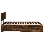 Casa si Gradina - Mobilier - Paturi si accesorii - Paturi - Cadru de pat Stejar fumuriu 140 x 190 cm Lemn compozit - Infinity.ro