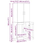 Casa si Gradina - Mobilier - Comode si corpuri - Comode - Bufet 2 pcs Stejar Negru Lemn Stratificat si Sticla - Infinity.ro