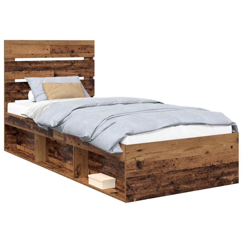 Casa si Gradina - Mobilier - Paturi si accesorii - Paturi - Cadru de pat Lemn vechi 75 x 190 cm Lemn de pin masiv - Infinity.ro