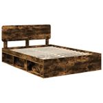 Casa si Gradina - Mobilier - Paturi si accesorii - Paturi - Cadru de pat Stejar fumuriu 160 x 200 cm Lemn de pin masiv - Infinity.ro