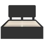 Casa si Gradina - Mobilier - Paturi si accesorii - Paturi - Cadru de pat cu headboard Negru 135 x 190 cm Lemn de pin masiv - Infinity.ro