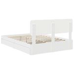 Casa si Gradina - Mobilier - Paturi si accesorii - Paturi - Pat cu storage cu headboard Alb 160 x 200 cm Lemn compozit - Infinity.ro