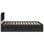 Casa si Gradina - Mobilier - Paturi si accesorii - Paturi - Cadru de pat cu headboard Negru 150 x 200 cm Lemn de pin masiv - Infinity.ro