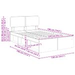 Casa si Gradina - Mobilier - Paturi si accesorii - Paturi - Cadru de pat Stejar fumuriu 135 x 190 cm Lemn de pin masiv - Infinity.ro