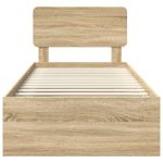 Casa si Gradina - Mobilier - Paturi si accesorii - Paturi - Cadru de pat cu headboard Sonoma 90 x 190 cm Lemn de pin masiv - Infinity.ro