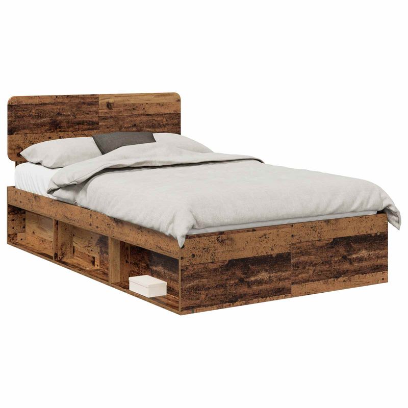 Casa si Gradina - Mobilier - Paturi si accesorii - Paturi - Cadru de pat Lemn vechi 120 x 190 cm Lemn de pin masiv - Infinity.ro