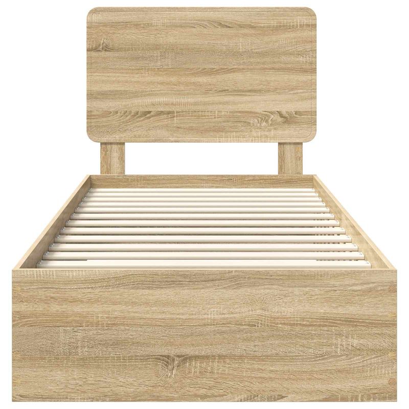 Casa si Gradina - Mobilier - Paturi si accesorii - Paturi - Cadru de pat cu sertar Stejar Sonoma 90 x 200 cm Lemn compozit - Infinity.ro