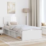 Casa si Gradina - Mobilier - Paturi si accesorii - Paturi - Cadru de pat cu headboard Alb 75 x 190 cm Lemn de pin masiv - Infinity.ro