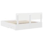 Casa si Gradina - Mobilier - Paturi si accesorii - Paturi - Cadru de pat cu headboard Alb 180 x 200 cm Lemn compozit - Infinity.ro