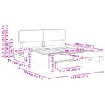 Casa si Gradina - Mobilier - Paturi si accesorii - Paturi - Cadru de pat cu headboard Alb 180 x 200 cm Lemn compozit - Infinity.ro