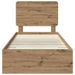 Casa si Gradina - Mobilier - Paturi si accesorii - Paturi - Cadru de pat Stejar Artizanal 90 x 190 cm Lemn compozit - Infinity.ro