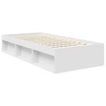 Casa si Gradina - Mobilier - Paturi si accesorii - Paturi - Cadru de pat cu headboard Alb 90 x 190 cm Lemn compozit - Infinity.ro