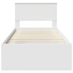 Casa si Gradina - Mobilier - Paturi si accesorii - Paturi - Cadru de pat cu headboard Alb 90 x 190 cm Lemn compozit - Infinity.ro