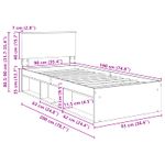 Casa si Gradina - Mobilier - Paturi si accesorii - Paturi - Cadru de pat cu headboard Alb 90 x 190 cm Lemn compozit - Infinity.ro