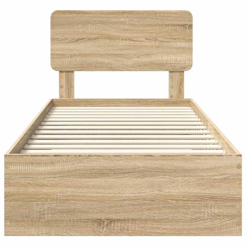Casa si Gradina - Mobilier - Paturi si accesorii - Paturi - Cadru de pat cu sertar Stejar Sonoma 100 x 200 cm Lemn compozit - Infinity.ro