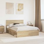 Casa si Gradina - Mobilier - Paturi si accesorii - Paturi - Cadru de pat cu headboard Sonoma 160 x 200 cm Lemn compozit - Infinity.ro