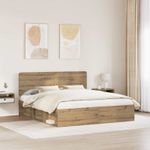 Casa si Gradina - Mobilier - Paturi si accesorii - Paturi - Cadru de pat Stejar artizanal 180 x 200 cm Lemn de pin masiv - Infinity.ro
