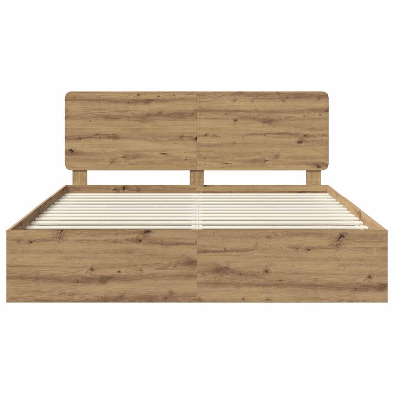Casa si Gradina - Mobilier - Paturi si accesorii - Paturi - Cadru de pat Stejar artizanal 180 x 200 cm Lemn de pin masiv - Infinity.ro
