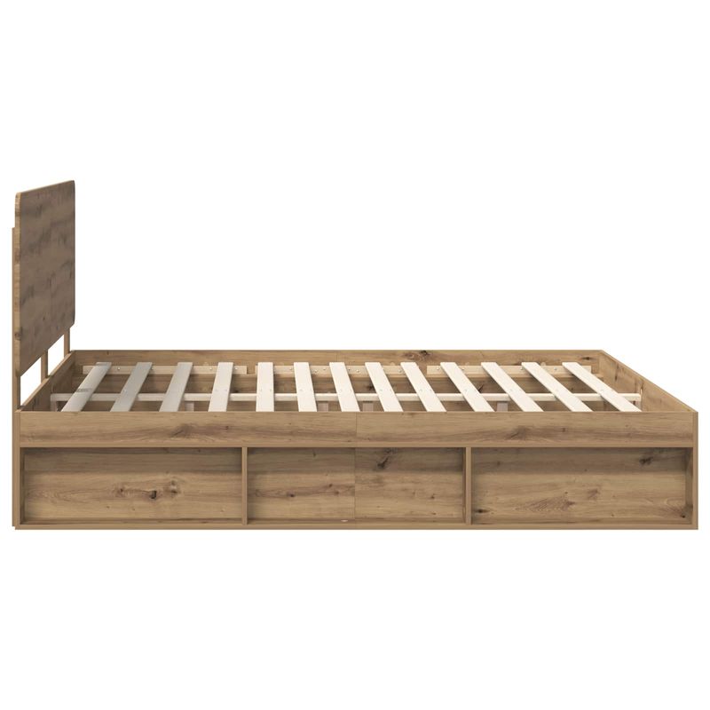 Casa si Gradina - Mobilier - Paturi si accesorii - Paturi - Cadru de pat Stejar artizanal 180 x 200 cm Lemn de pin masiv - Infinity.ro