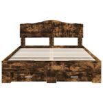 Casa si Gradina - Mobilier - Paturi si accesorii - Paturi - Cadru de pat Stejar fumuriu 140 x 190 cm Lemn compozit - Infinity.ro