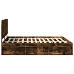 Casa si Gradina - Mobilier - Paturi si accesorii - Paturi - Cadru de pat Stejar fumuriu 180 x 200 cm Lemn de pin masiv - Infinity.ro