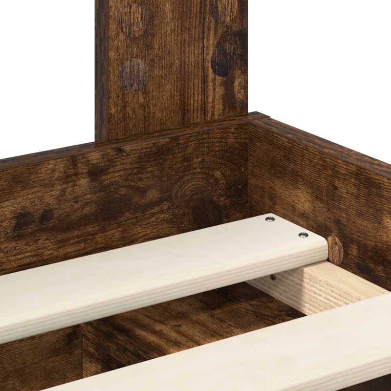 Casa si Gradina - Mobilier - Paturi si accesorii - Paturi - Cadru de pat Stejar fumuriu 180 x 200 cm Lemn de pin masiv - Infinity.ro