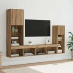 Casa si Gradina - Mobilier - Comode si corpuri - Comode - Unitati pentru Pereti de TV Pe perete 4 pcs Stejar Artizanal - Infinity.ro