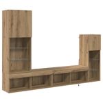 Casa si Gradina - Mobilier - Comode si corpuri - Comode - Unitati pentru Pereti de TV Pe perete 4 pcs Stejar Artizanal - Infinity.ro