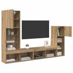 Casa si Gradina - Mobilier - Comode si corpuri - Comode - Unitati pentru Pereti de TV Pe perete 4 pcs Stejar Artizanal - Infinity.ro