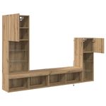 Casa si Gradina - Mobilier - Comode si corpuri - Comode - Unitati pentru Pereti de TV Pe perete 4 pcs Stejar Artizanal - Infinity.ro