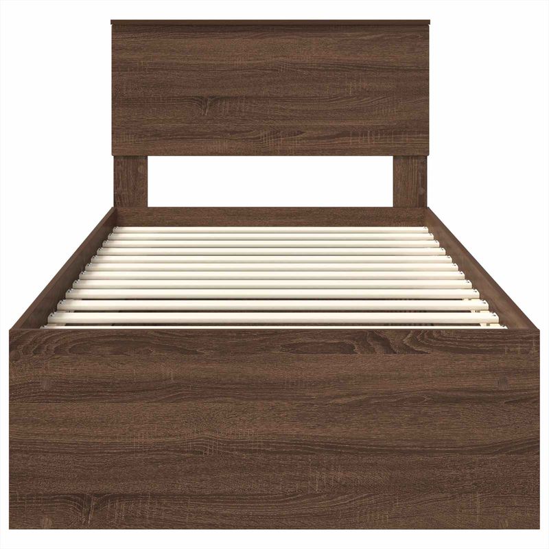 Casa si Gradina - Mobilier - Paturi si accesorii - Paturi - Cadru de pat Stejar inchis 75 x 190 cm Lemn compozit - Infinity.ro