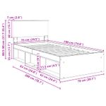 Casa si Gradina - Mobilier - Paturi si accesorii - Paturi - Cadru de pat Stejar inchis 75 x 190 cm Lemn compozit - Infinity.ro