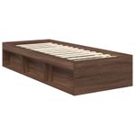Casa si Gradina - Mobilier - Paturi si accesorii - Paturi - Cadru de pat Stejar inchis 75 x 190 cm Lemn de pin masiv - Infinity.ro