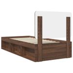 Casa si Gradina - Mobilier - Paturi si accesorii - Paturi - Cadru de pat Stejar inchis 75 x 190 cm Lemn de pin masiv - Infinity.ro