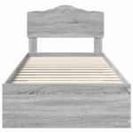 Casa si Gradina - Mobilier - Paturi si accesorii - Paturi - Cadru de pat cu headboard Gri Sonoma 90 x 200 cm Lemn compozit - Infinity.ro