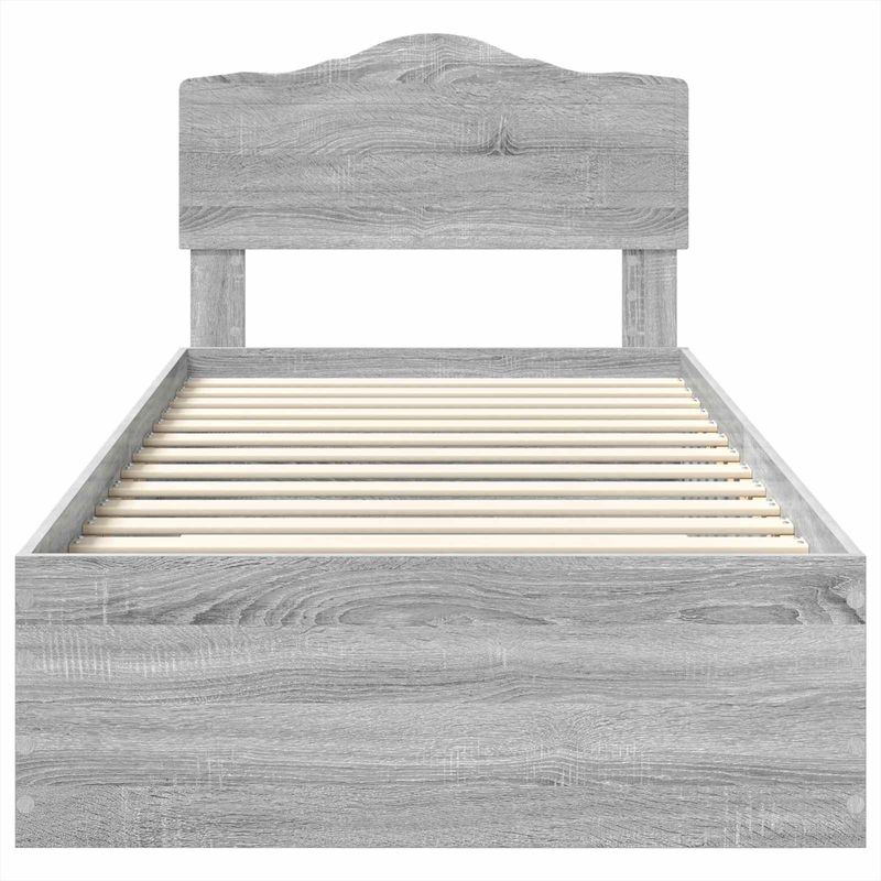 Casa si Gradina - Mobilier - Paturi si accesorii - Paturi - Cadru de pat cu headboard Gri Sonoma 90 x 200 cm Lemn compozit - Infinity.ro