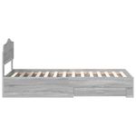 Casa si Gradina - Mobilier - Paturi si accesorii - Paturi - Cadru de pat cu headboard Gri Sonoma 90 x 200 cm Lemn compozit - Infinity.ro
