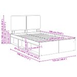 Casa si Gradina - Mobilier - Paturi si accesorii - Paturi - Cadru de pat Stejar inchis 120 x 190 cm Lemn de pin masiv - Infinity.ro